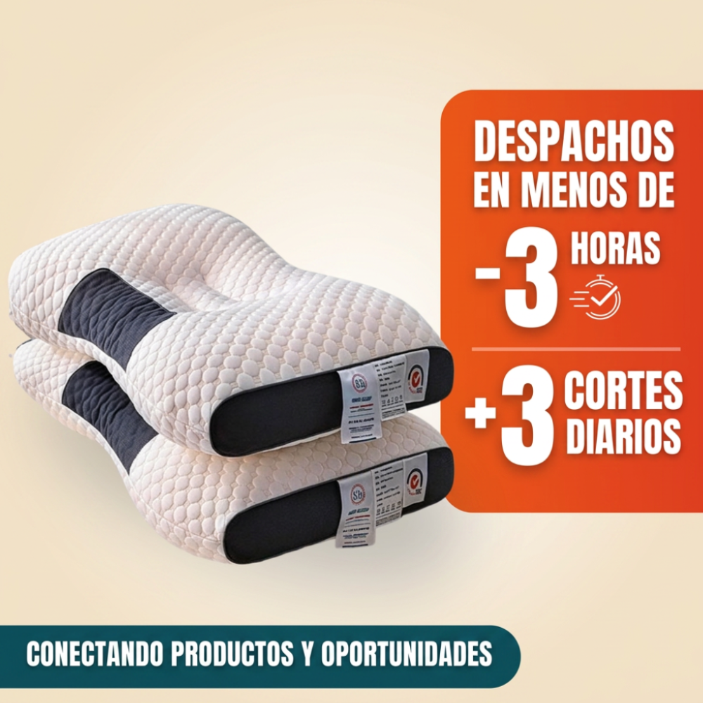 COMBO 2 ALMOHADAS ERGONOMICAS BLANCO